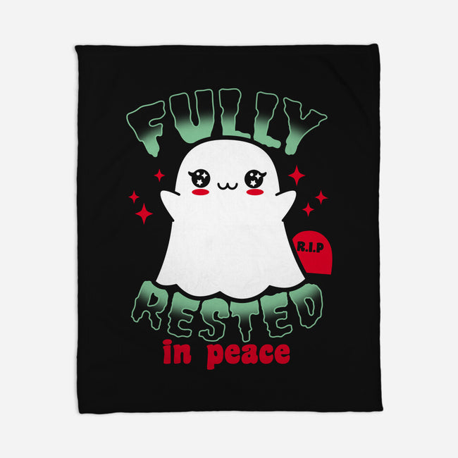 Fully Rested In Peace-none fleece blanket-Boggs Nicolas