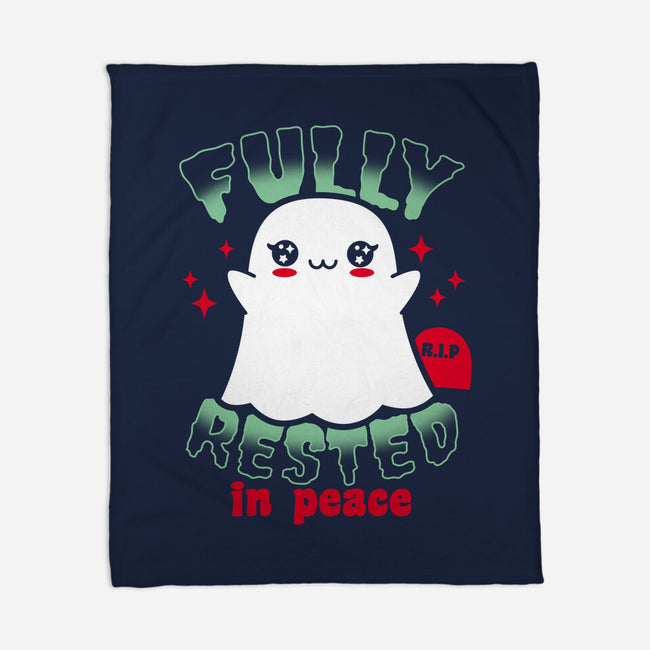 Fully Rested In Peace-none fleece blanket-Boggs Nicolas