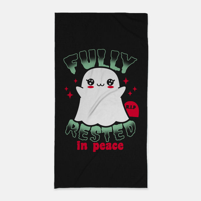 Fully Rested In Peace-none beach towel-Boggs Nicolas