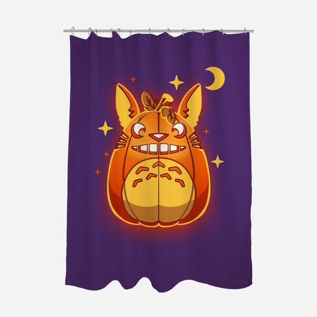 My Neighbor Pumpkin-none polyester shower curtain-theteenosaur