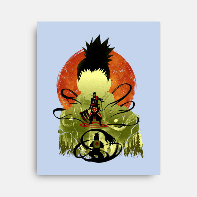 Shikamaru Vs. Hidan-none stretched canvas-hypertwenty