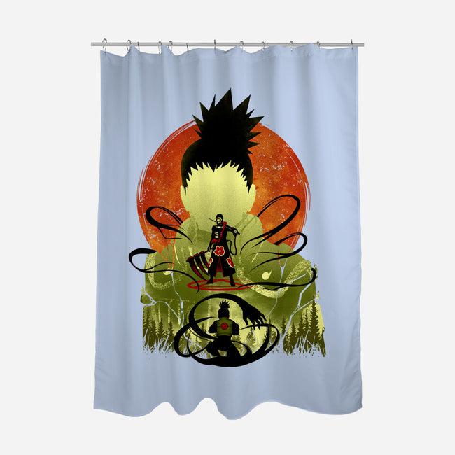 Shikamaru Vs. Hidan-none polyester shower curtain-hypertwenty