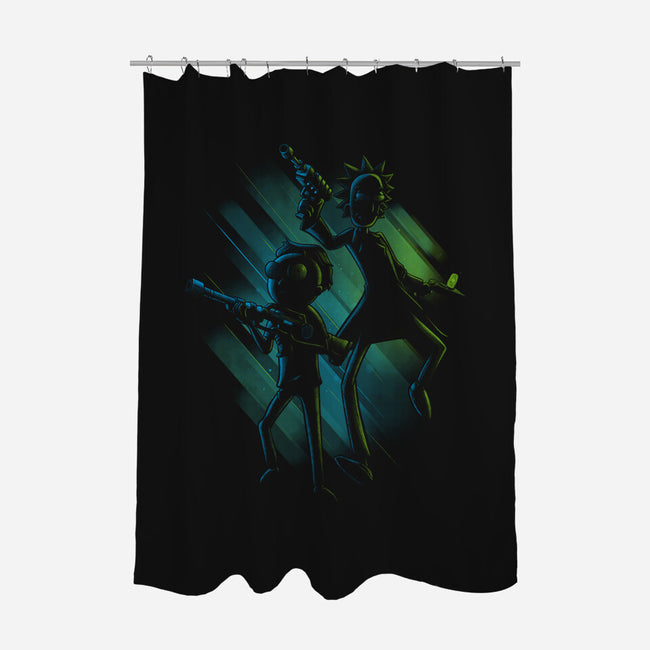 Interdimensional Travelers-none polyester shower curtain-teesgeex