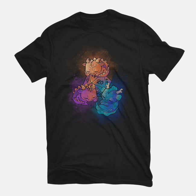 D20 Sleeping Dragons!-womens fitted tee-ricolaa