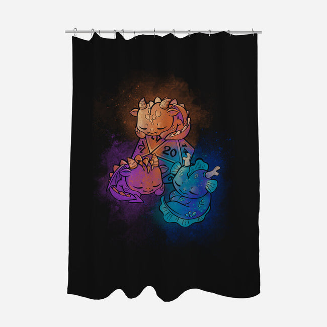 D20 Sleeping Dragons!-none polyester shower curtain-ricolaa
