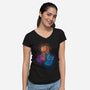 D20 Sleeping Dragons!-womens v-neck tee-ricolaa