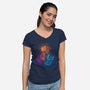 D20 Sleeping Dragons!-womens v-neck tee-ricolaa