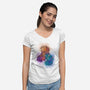 D20 Sleeping Dragons!-womens v-neck tee-ricolaa
