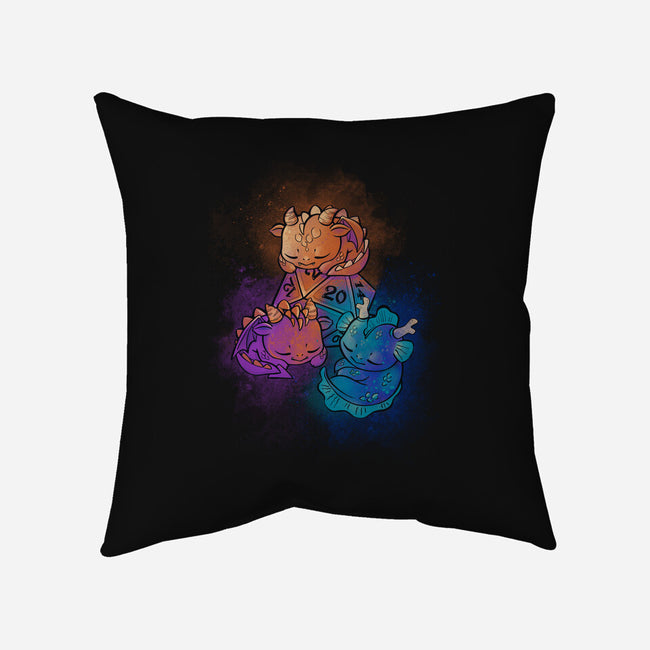 D20 Sleeping Dragons!-none non-removable cover w insert throw pillow-ricolaa