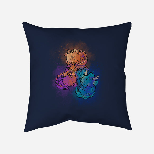 D20 Sleeping Dragons!-none removable cover w insert throw pillow-ricolaa