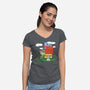 Cluenuts-womens v-neck tee-Betmac
