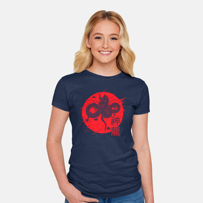 The Legend Of Shenron-womens fitted tee-Rogelio