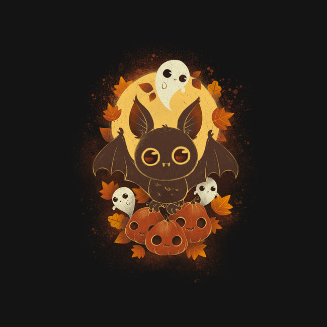 Pumpkins And Ghosts-womens basic tee-ricolaa