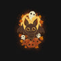 Pumpkins And Ghosts-womens basic tee-ricolaa