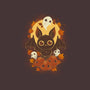 Pumpkins And Ghosts-womens basic tee-ricolaa