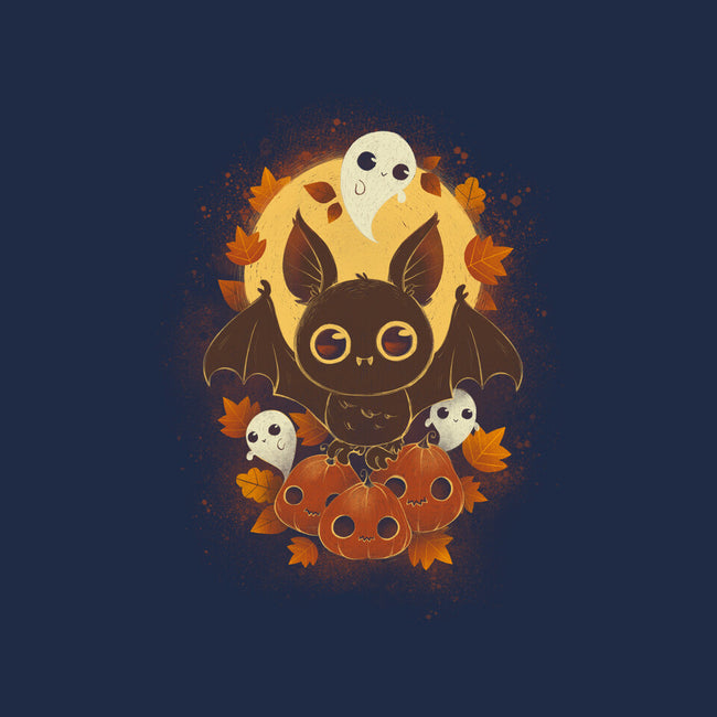 Pumpkins And Ghosts-womens basic tee-ricolaa