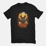 Pumpkins And Ghosts-womens fitted tee-ricolaa