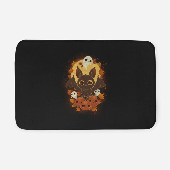 Pumpkins And Ghosts-none memory foam bath mat-ricolaa