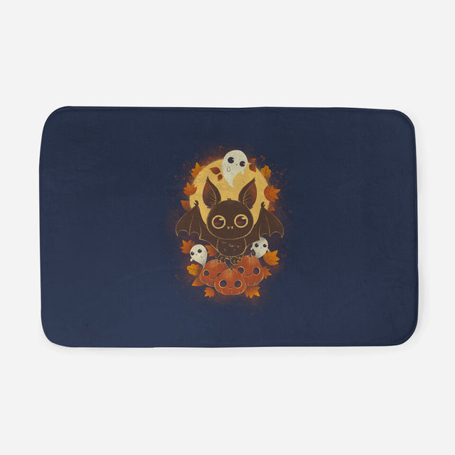 Pumpkins And Ghosts-none memory foam bath mat-ricolaa