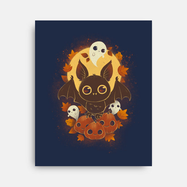 Pumpkins And Ghosts-none stretched canvas-ricolaa