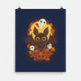 Pumpkins And Ghosts-none matte poster-ricolaa