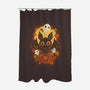 Pumpkins And Ghosts-none polyester shower curtain-ricolaa