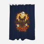 Pumpkins And Ghosts-none polyester shower curtain-ricolaa