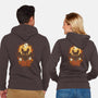 Pumpkins And Ghosts-unisex zip-up sweatshirt-ricolaa