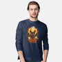 Pumpkins And Ghosts-mens long sleeved tee-ricolaa