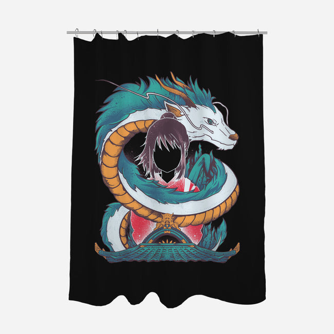 Spirited Beauty-none polyester shower curtain-RamenBoy