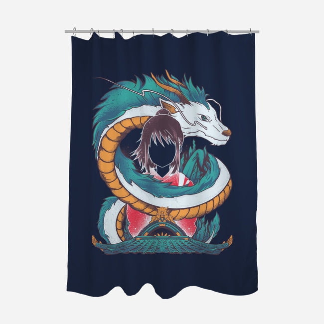 Spirited Beauty-none polyester shower curtain-RamenBoy