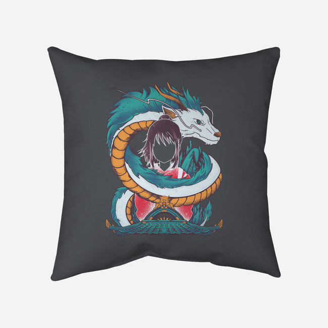 Spirited Beauty-none removable cover throw pillow-RamenBoy