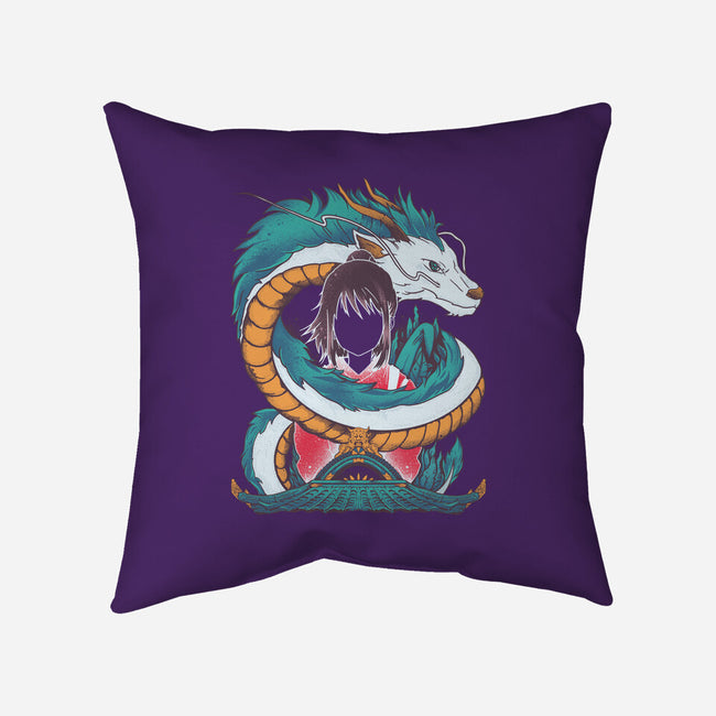Spirited Beauty-none removable cover throw pillow-RamenBoy