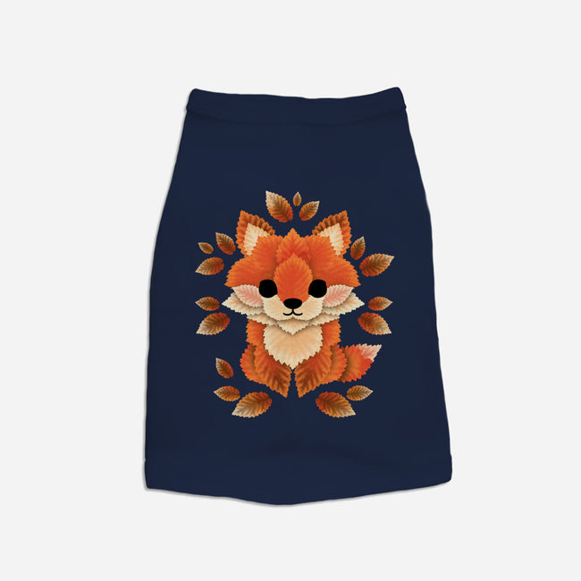 Little Fox Of Leaves-cat basic pet tank-NemiMakeit