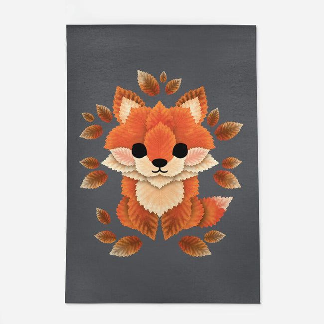 Little Fox Of Leaves-none indoor rug-NemiMakeit