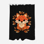 Little Fox Of Leaves-none polyester shower curtain-NemiMakeit