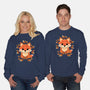Little Fox Of Leaves-unisex crew neck sweatshirt-NemiMakeit