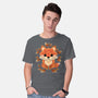 Little Fox Of Leaves-mens basic tee-NemiMakeit