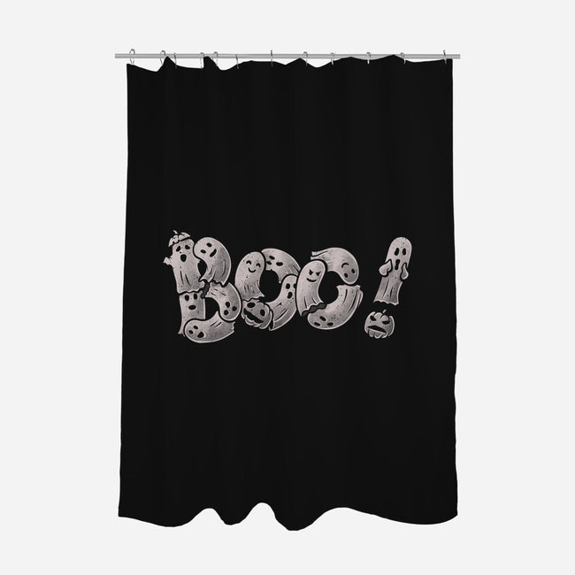 B O O!-none polyester shower curtain-eduely