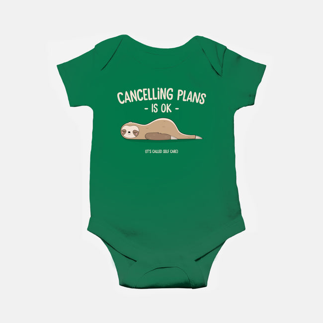 Cancelling Plans Is Ok-baby basic onesie-retrodivision