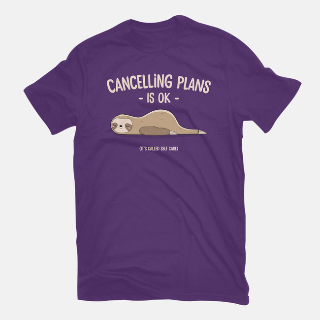 Cancelling Plans Is Ok-womens basic tee-retrodivision
