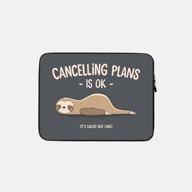 Cancelling Plans Is Ok-none zippered laptop sleeve-retrodivision