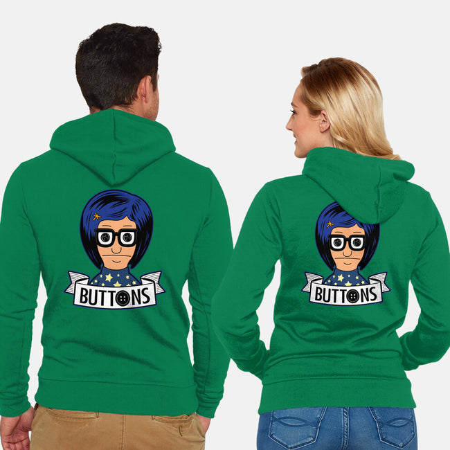 Buttons-unisex zip-up sweatshirt-Boggs Nicolas