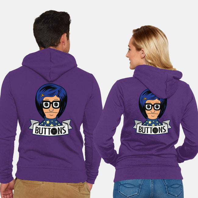 Buttons-unisex zip-up sweatshirt-Boggs Nicolas