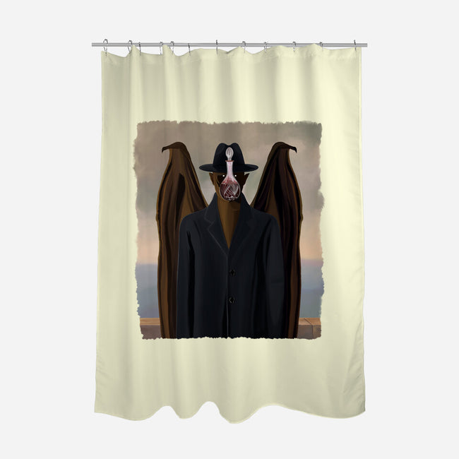 Midnight Angel-none polyester shower curtain-SeamusAran