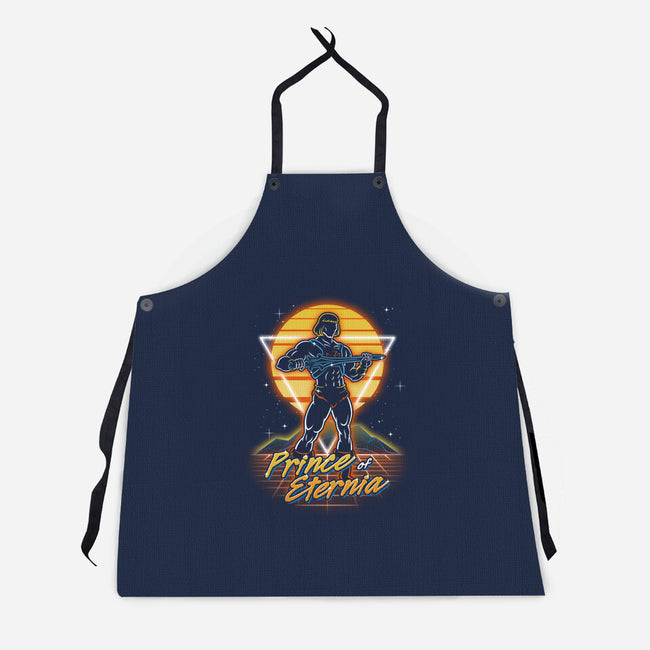 Retro Powerful Prince-unisex kitchen apron-Olipop