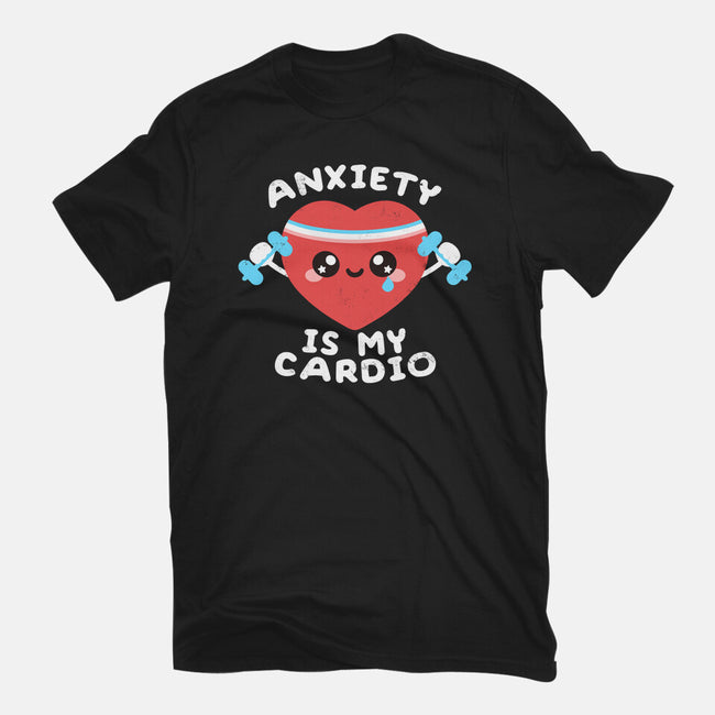 Anxiety Is My Cardio-womens fitted tee-NemiMakeit