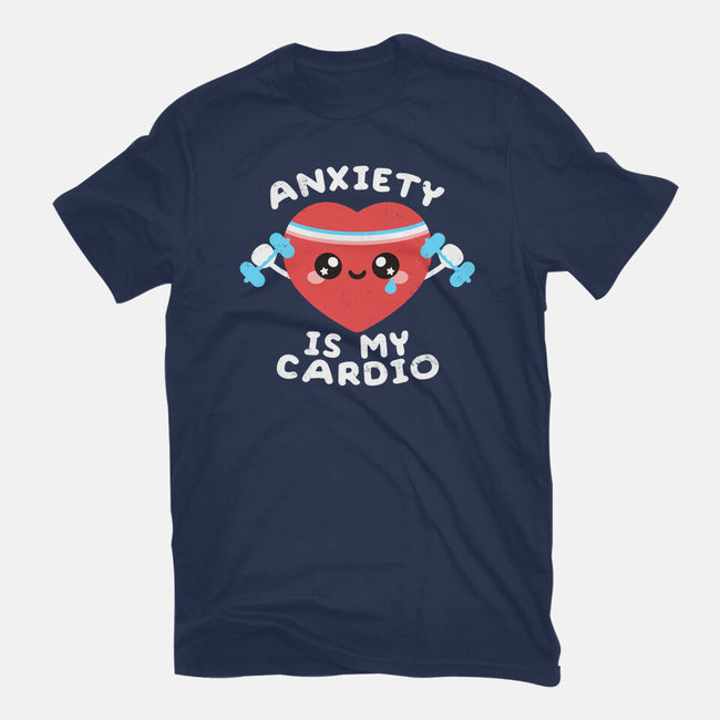Anxiety Is My Cardio-womens basic tee-NemiMakeit