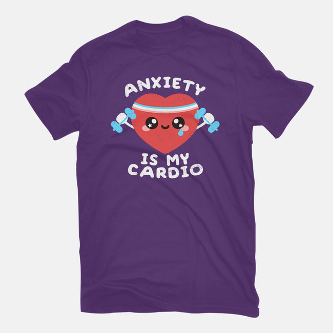 Anxiety Is My Cardio-womens basic tee-NemiMakeit