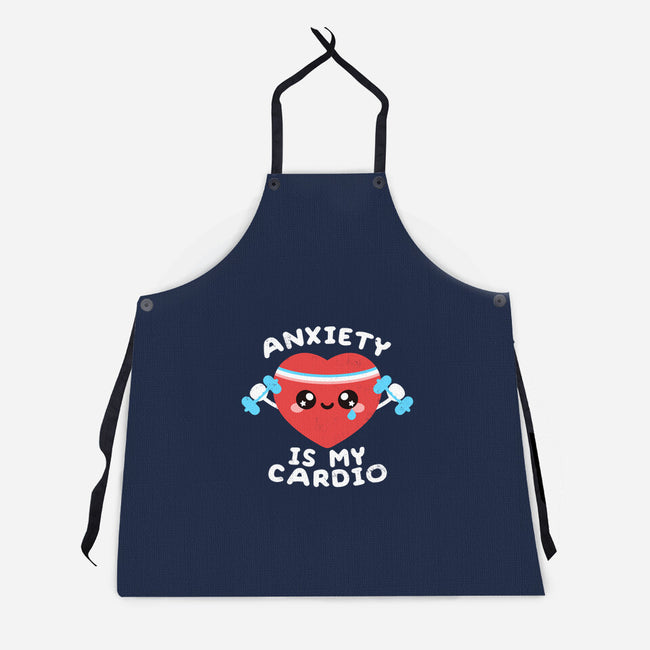 Anxiety Is My Cardio-unisex kitchen apron-NemiMakeit